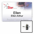 Preferred Vinyl Name Tag Holder with Pin/ Clip Attachment (4"x2 1/2")